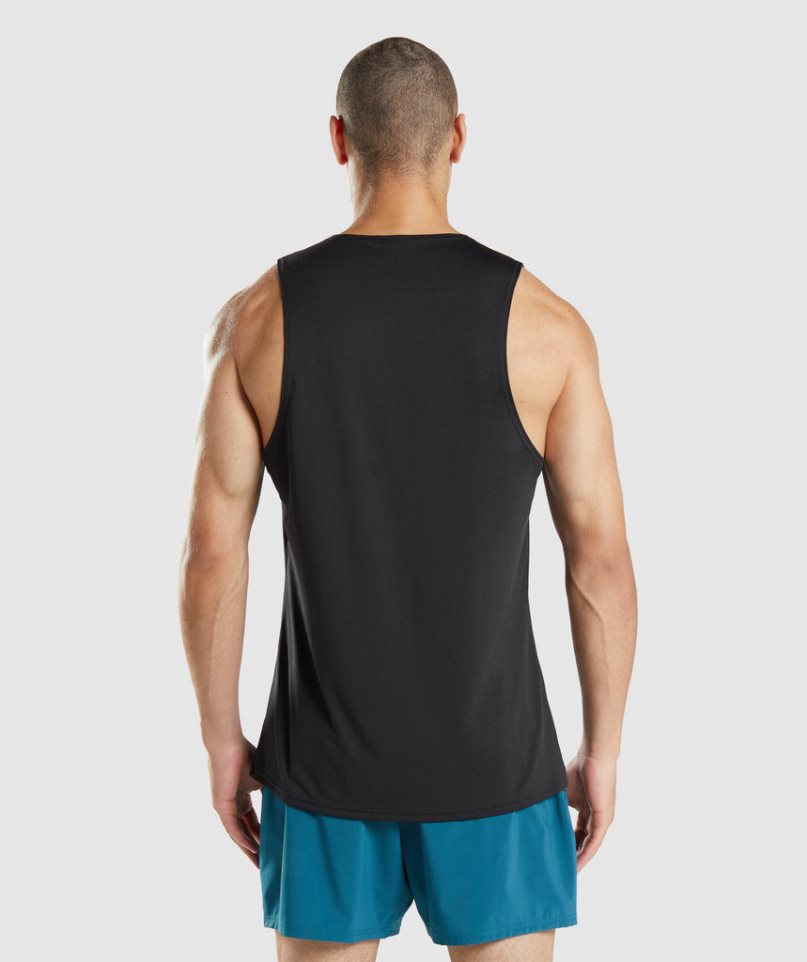 Men's Gymshark Arrival Tanks Black | NZ 4MBFIA